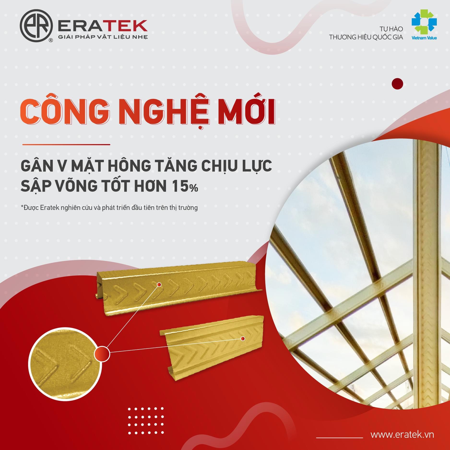Eratek - hành trình thương hiệu vật liệu nhẹ duy nhất đạt thương hiệu quốc gia 2022